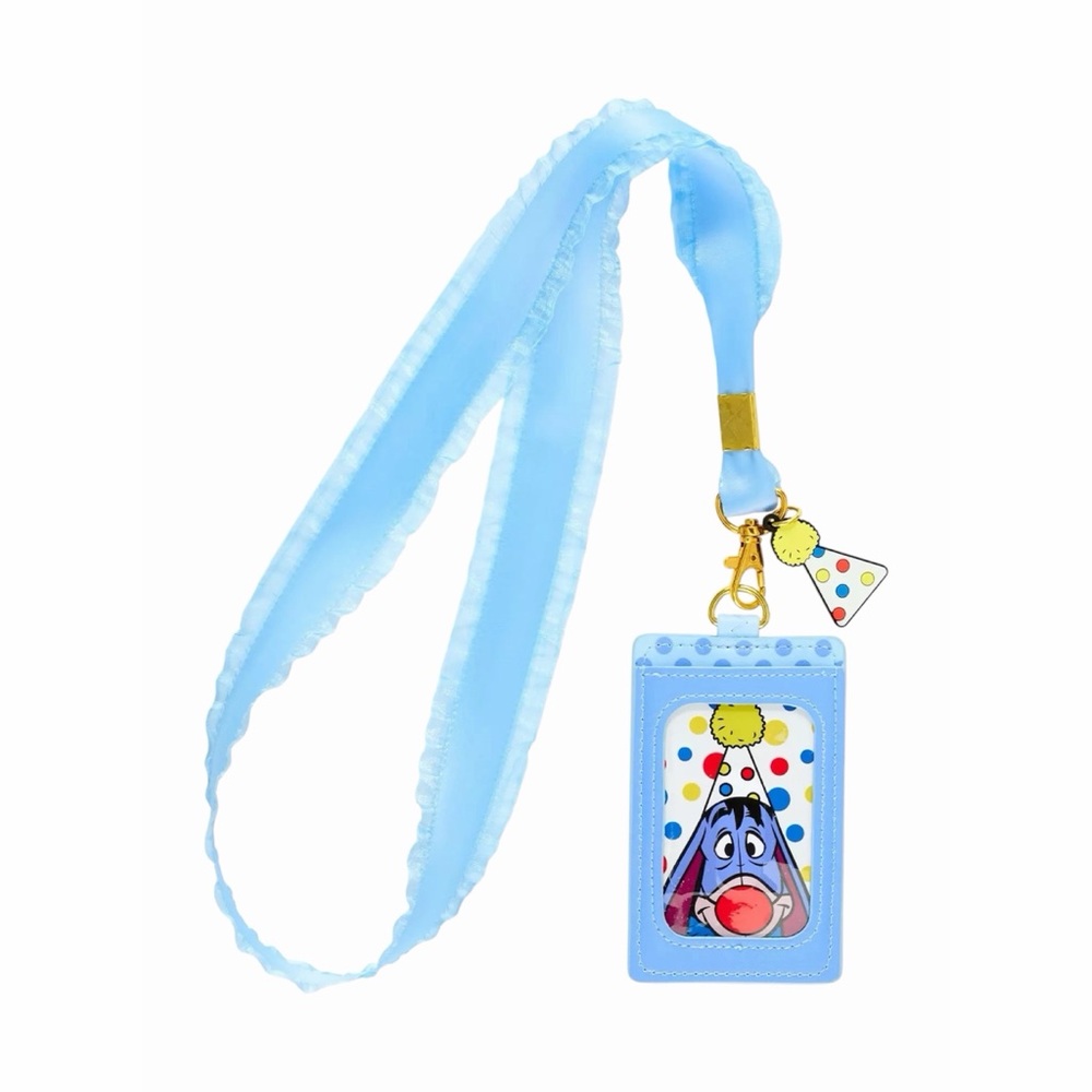 NEW Loungefly Disney Winnie The Pooh Eeyore Clown Ribbon Lanyard - Picture 2 of 2